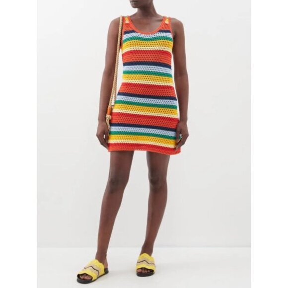 MARNI x No Vacancy Inn Multicolor Striped Knit Mini Dress, Size 40 | 4 - Picture 1 of 7
